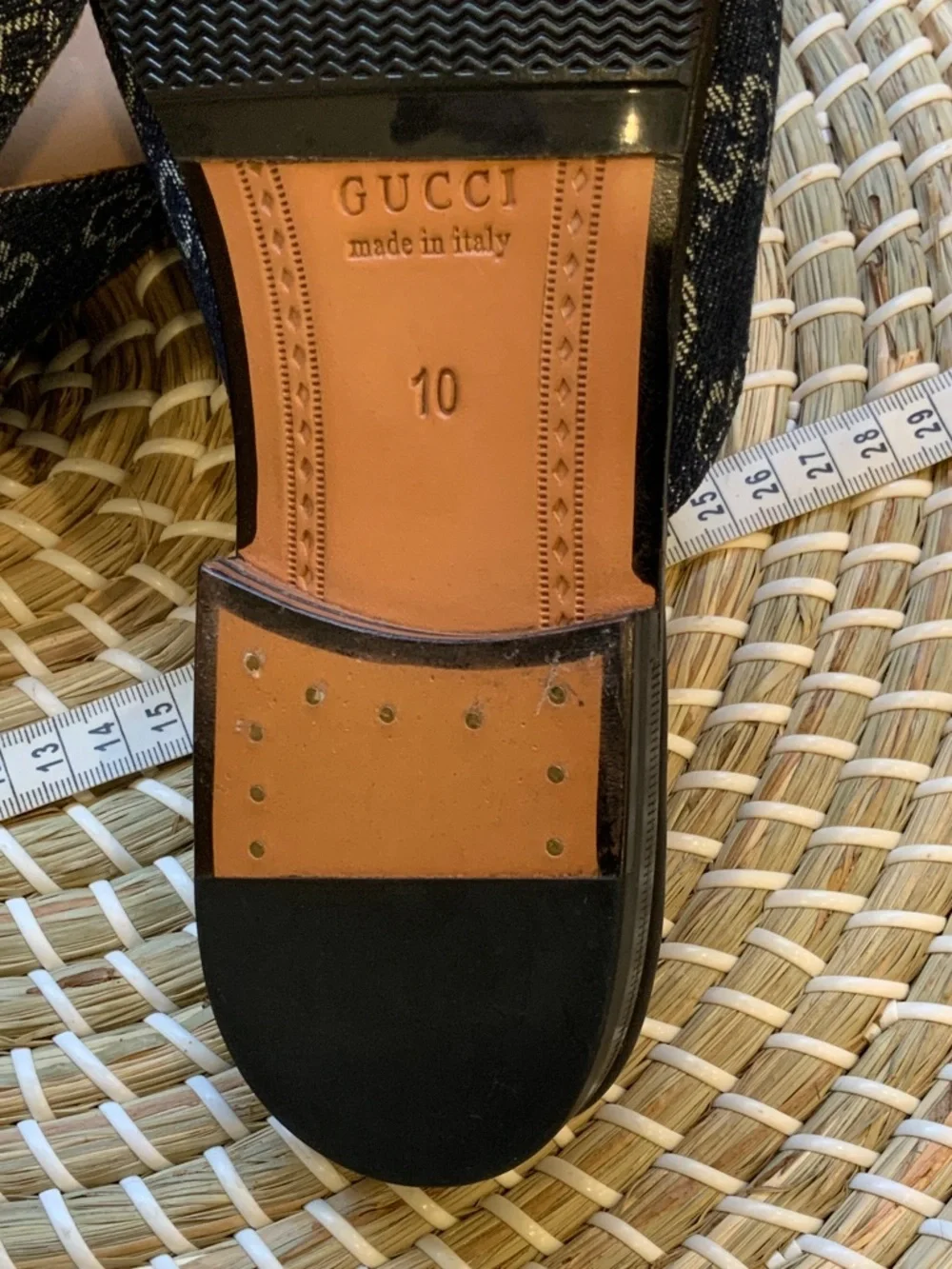 Gucci Navy GG Denim Horsebit Backless Mules - Picture 3 of 3